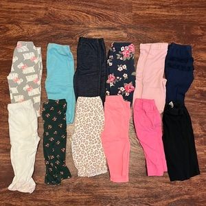 12 pairs of 6 month baby girl pants